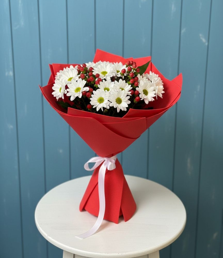 Букет цветов из: Хризантемы в Российском Краснодарский край