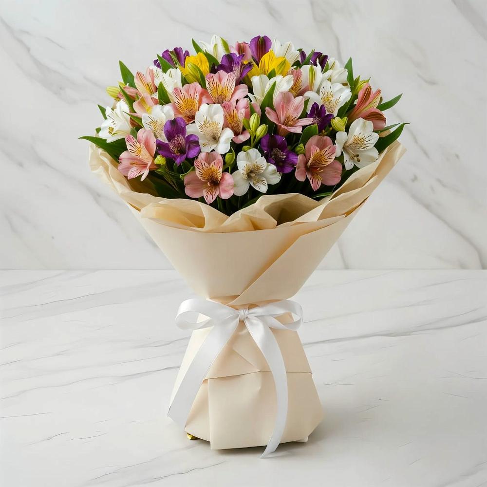 Букет цветов из: Альстромерии в Российском Краснодарский край