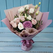 Букет цветов из:  Розы и Лизиантусы в Российском Краснодарский край