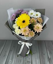 Букет цветов из:  Розы, Герберы и Хризантемы в Российском Краснодарский край