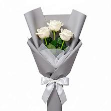 Букет 3 белые розы #REPLACE_PRED# Российском Краснодарский край