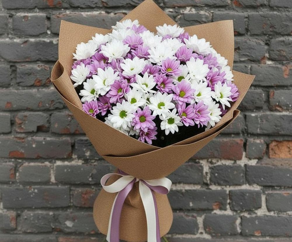 Букет цветов из: Хризантемы в Российском Краснодарский край