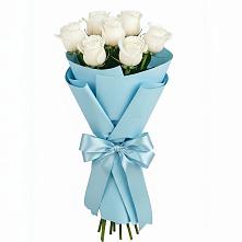 Букет 7 белых роз Проуд в Российском Краснодарский край