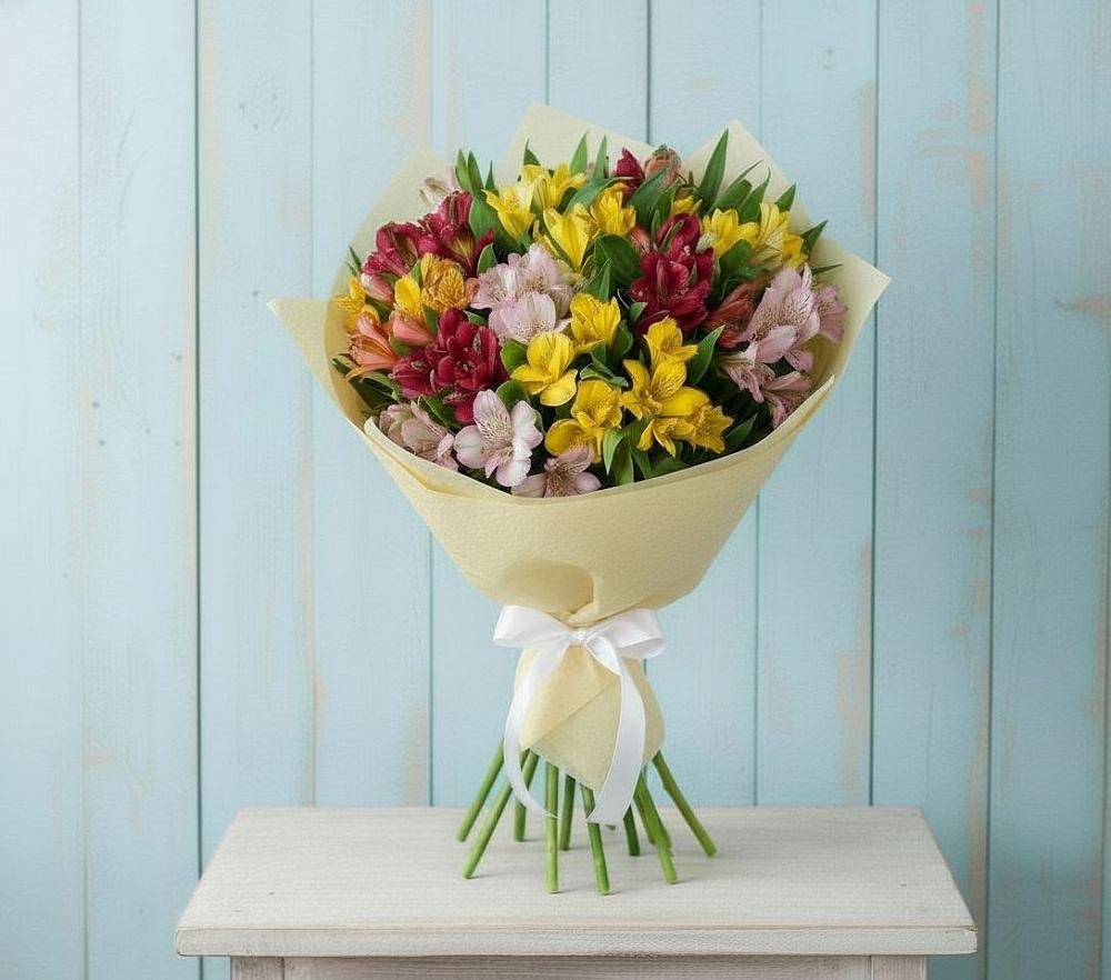 Букет цветов из: Альстромерии в Российском Краснодарский край