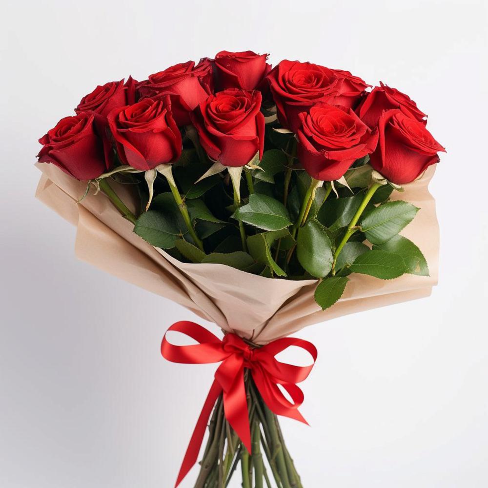 Букет 11 Красных роз Эдлесс Лав в Российском Краснодарский край